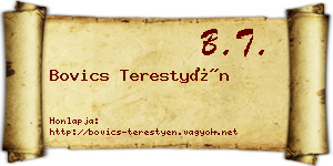 Bovics Terestyén névjegykártya